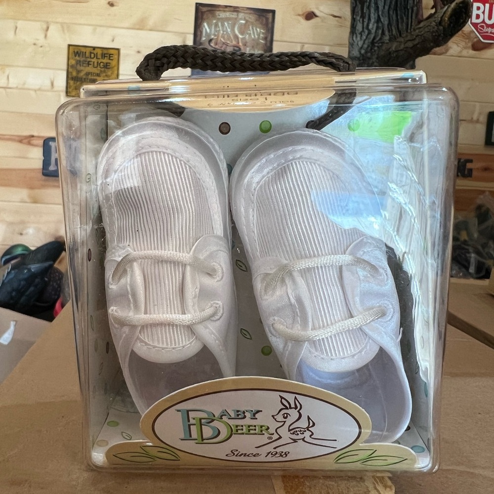 Baby Deer White Infant Slip-On Canvas Shoes